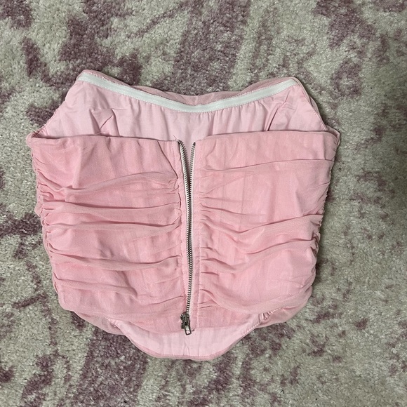 Pink corset zip up top - Picture 4 of 4